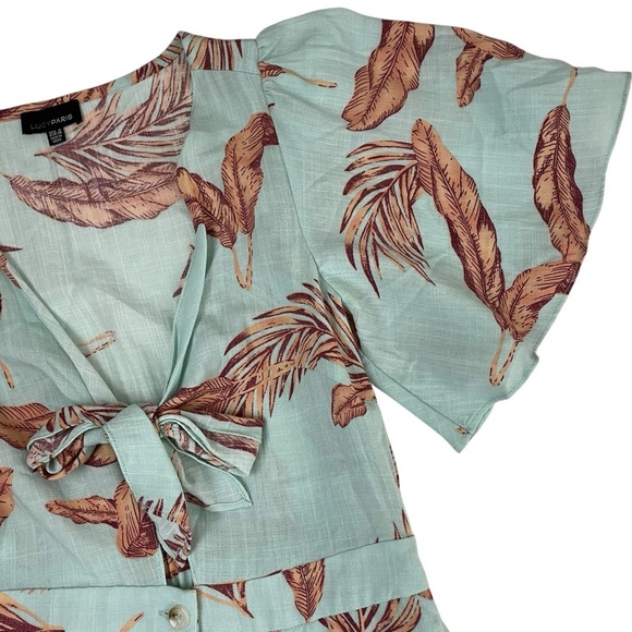 Lucy Paris Palm Leaf Dress Cutout Midi Small - Picture 6 of 13